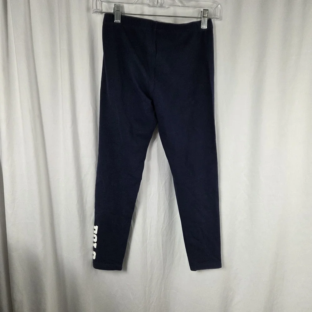 Polo Ralph Lauren Girls Size Large Elastic Waist Pull On Leggings Blue White